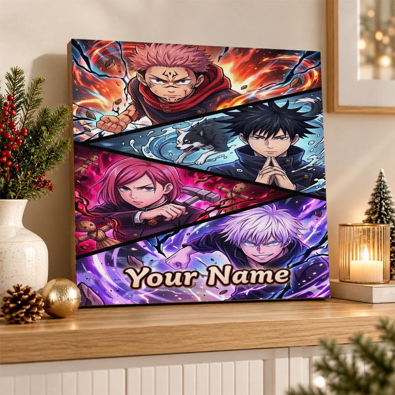 Jujutsu Kaisen Custom Name Text 5D Diamond Painting Kit DIY Full Drill Diamond Art Decoration