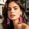 USA Flag Acrylic Dangle Drop Earrings Independence Day-Themed Earrings Comfortable To Wear Multiple Styles for Sports Holiday Outfits