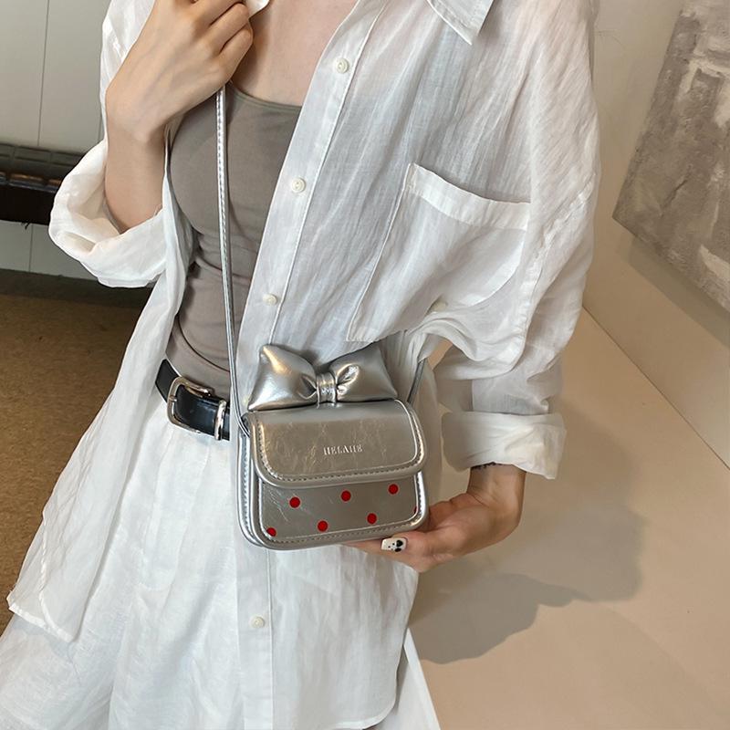 Children's Cute Bow Polka Dot Crossbody Bag with Coin Purse