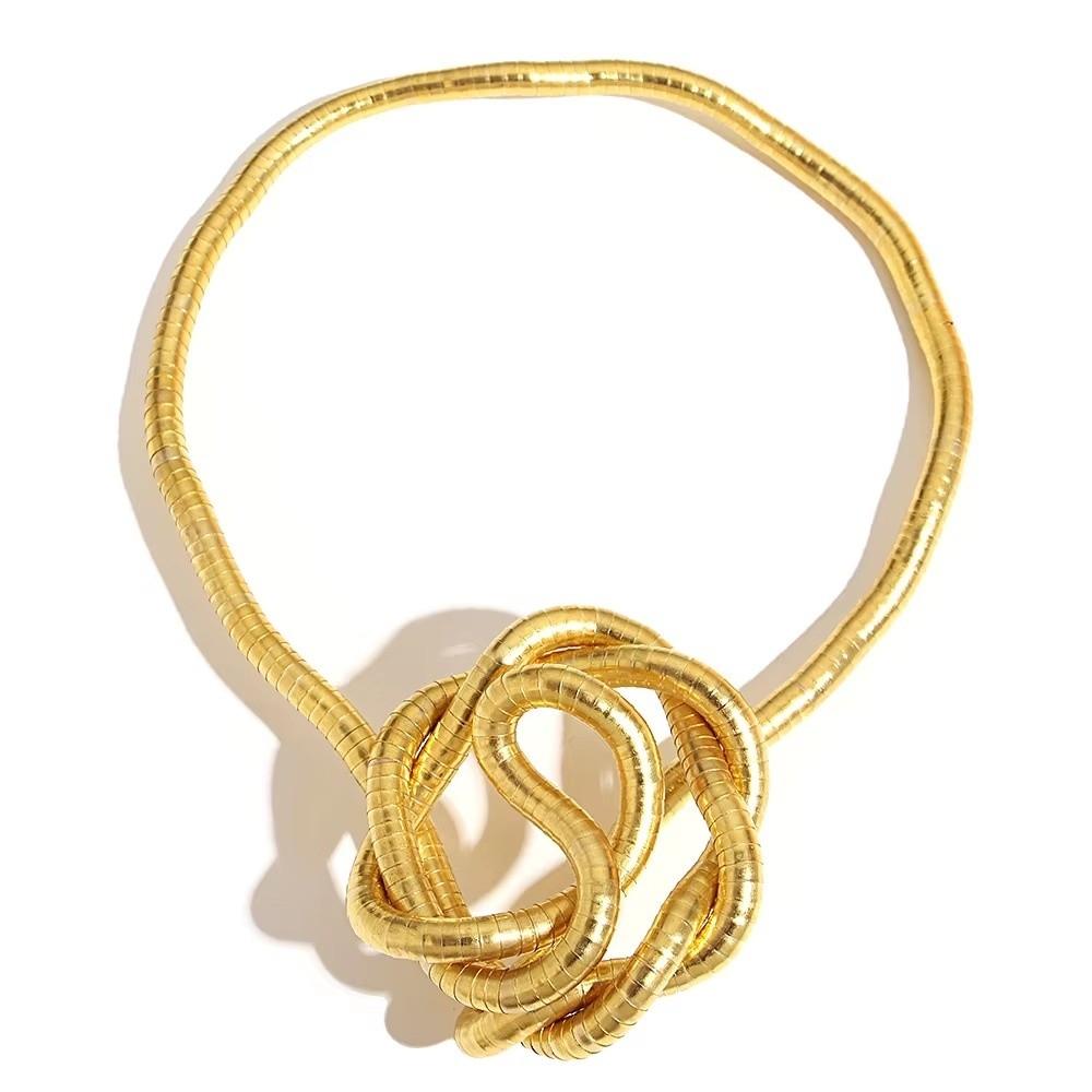 Metal Iron Twistable Collar Necklace Multi-layered Freely Wrapped Necklace  Fashion