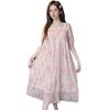 Linglei Summer Princess Style Mesh Short-Sleeved Nightdress Court Style Lace Japanese Printed Pajamas Loungewear Women