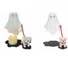 Ornaments Dog-Walking Ghost Decor 3D Printed Ghost Figurine Ghost LED Night Light  Halloween Gifts