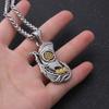 Viking Ship Valknut Pendant Necklace - Stainless Steel Nordic Jewelry for Men with Drakkar Design & Keel Chain, Medieval Gift Jewelry Silver/Gold