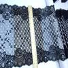 23.5cm wide Black Stretch Spandex Lace, Elastic Mesh Lace Fabric for Lingerie, Bra, Underwear, Sewing & Crafting