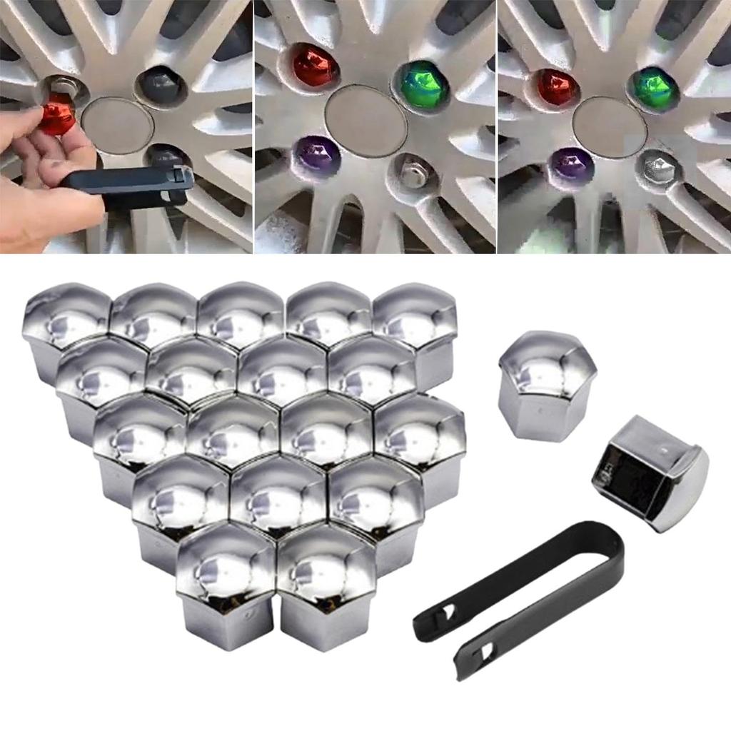 Tachiuwa 20 Pcs Car Wheel Nut Cap Cover Wheel Nut Cap, Bolt Rim Universal
