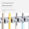 Stainless Steel Movable Mop & Cleaning Tool Storage Rack