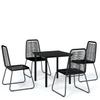 5 Piece Outdoor Dining Set Black
