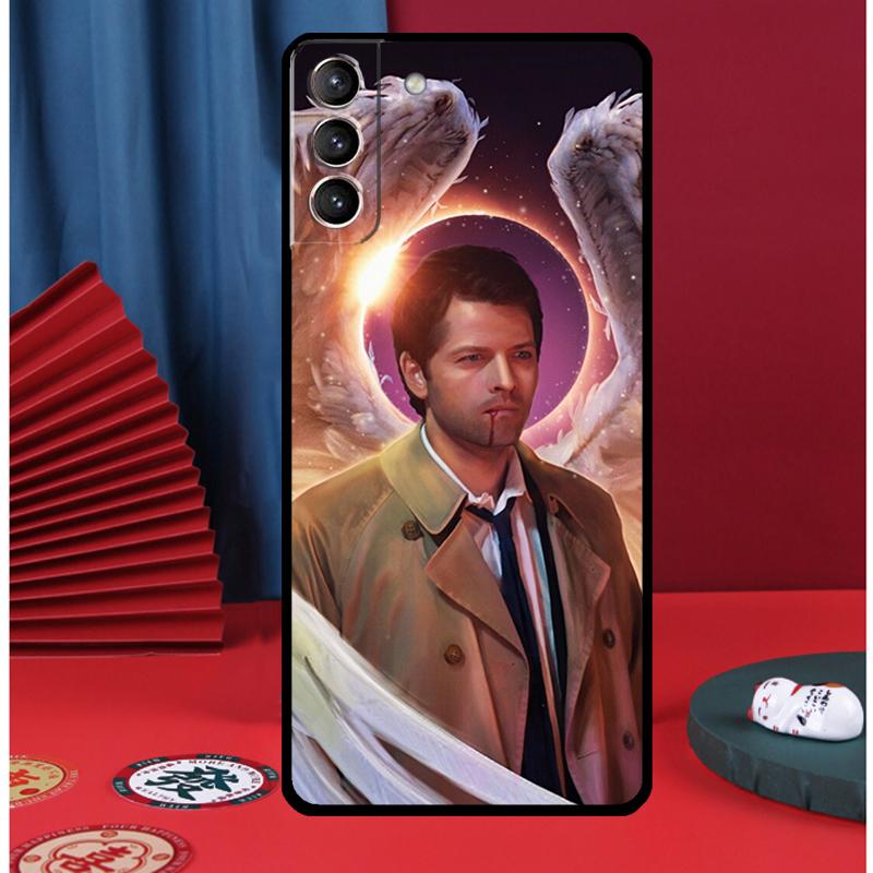 Angel Castiel Supernatural Phone Case For Samsung Galaxy S25 Ultra S9 S10 S20 S21 FE S22 S23 Plus S24 Ultra Back Cover