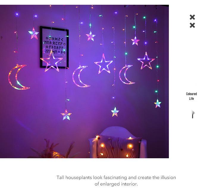 Samsung LED Curtain String Lights - Stars & Moon Decoration for Festivals