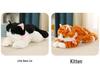 Realistic Meowing Musical Cat Plush Toy - Lying Kitten Doll Birthday Gift