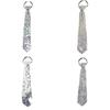 Geometric Crystal Tie With Metal Finish For Adults Casual Fashion Accessory