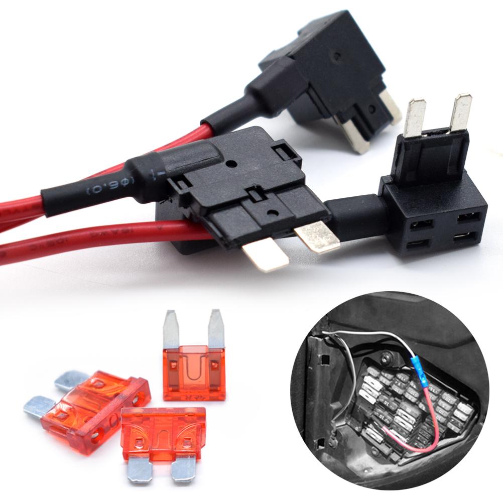12V Small Medium Car Fuse Add-a-circuit TAP Adapter Holder Micro/Mini/Standard 10A Blade Fuses For Toyota VW Hyundai KIA Renault Fuses4