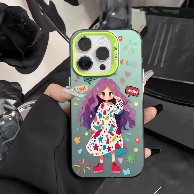 Personality girl applies to Apple 17Promax mobile phone case iPhone16 vitality case Japan and Korea 15/1413/