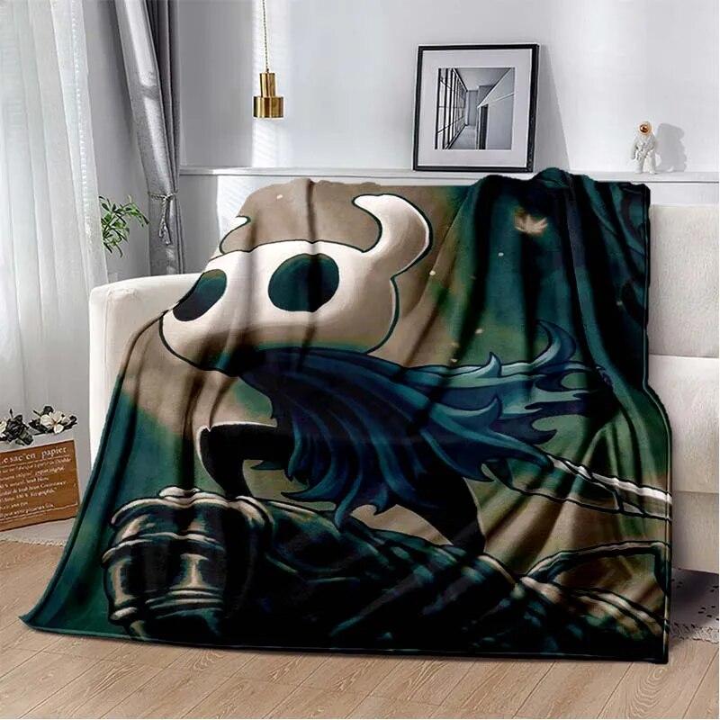 Spill Hollow Knight 3D-trykket Kunst Fleecepledd for Senger Fottur Piknik Tykk Dyne Sengeteppe Fleece Kastepledd