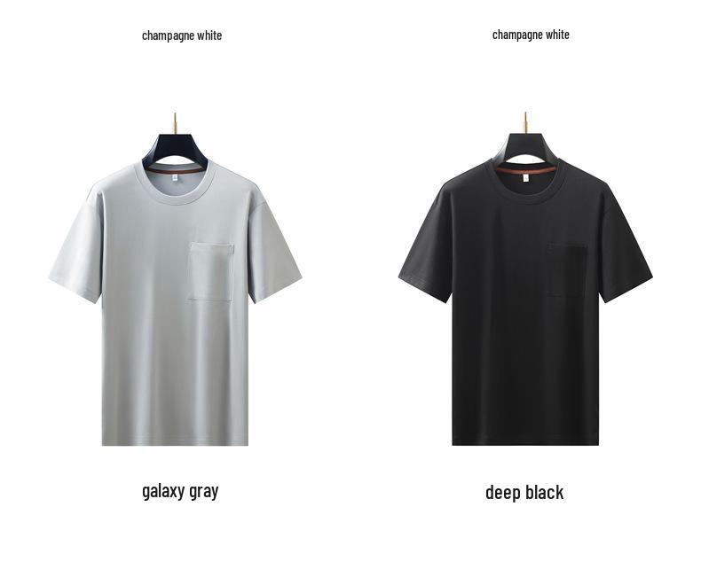 Men's Lightweight Pure White Pocket T-shirt - Short-Sleeve, Cool & Trendy Summer Top