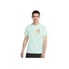 Alphabet Logo Print Casual Sports Short Sleeve T-Shirt Men Tops Light-Green CZ8391-307