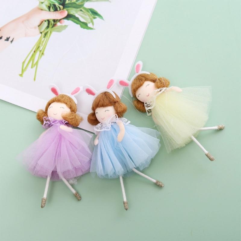 Hanging Ornament Girl Doll Figurine Set of 3 Easter Holiday Decoration Wall Mounted Pendant Room Decoration Easter Gift