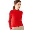 Women's Cashmere Cable Knit Sweater - Half-High Collar, Loose Fit, Autumn/Winter.