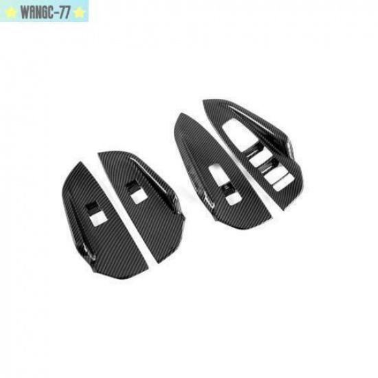 4Pcs Carbon Fiber Window Lift Panel Switch Cover Trim New For Kia K5 -