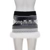 Fair Isle Snowflake Pattern Low-Waist Color Block Mini Skirt