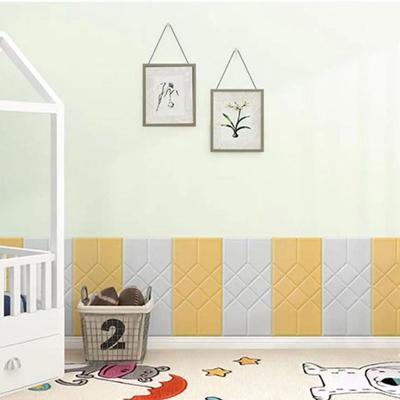 Tatami 3D Wall Stickers Anti-collision Rectangular Headboard Bed Soft Bag Soft Protection Waterproof Wallpaper