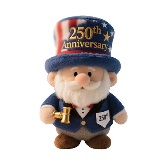 America 250th Anniversary Gnome Ornament Mini Design Portable Decorative Gnome Sculpture with Even Color