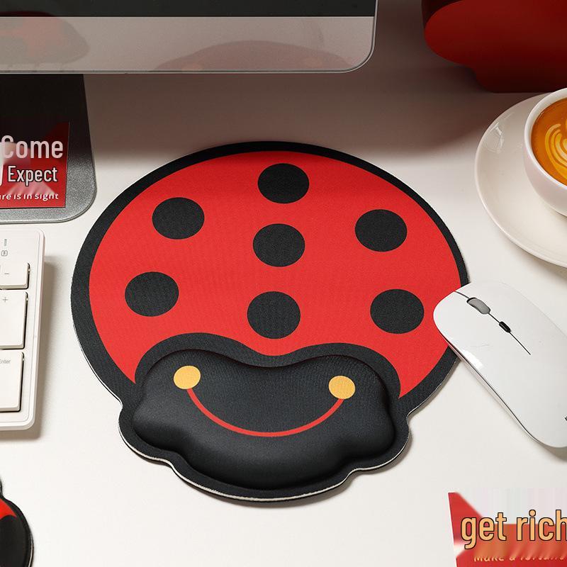 

Adorable Pumpkin Girl Mouse Pad with Memory Foam Wrist Rest for Women - Super Soft Cartoon Design