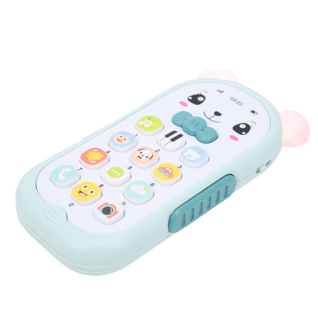 Baby Phone Toy Simulation Telephone Music Sound Light Effect Children Mobile Phone ToyLight Blue