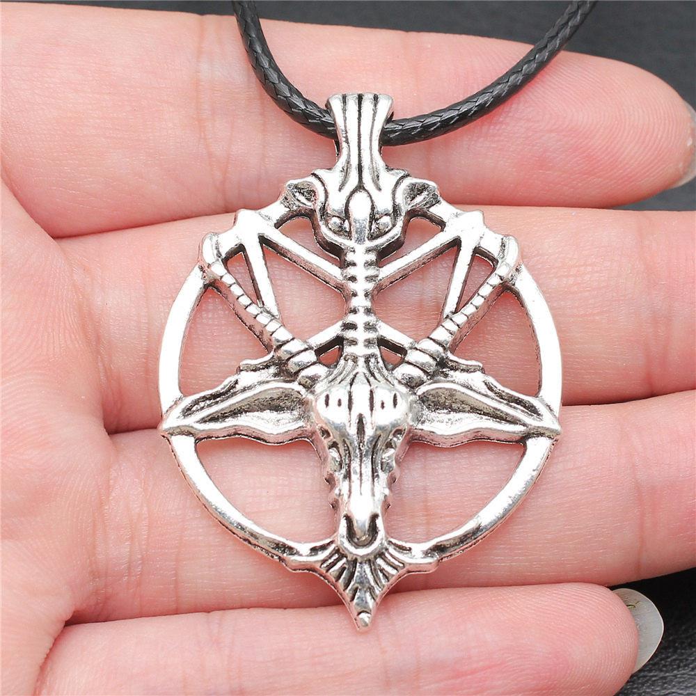 Skull Necklace Leather Chain 45cm Women's Jewelry Thanksgiving Day Creative Ornaments