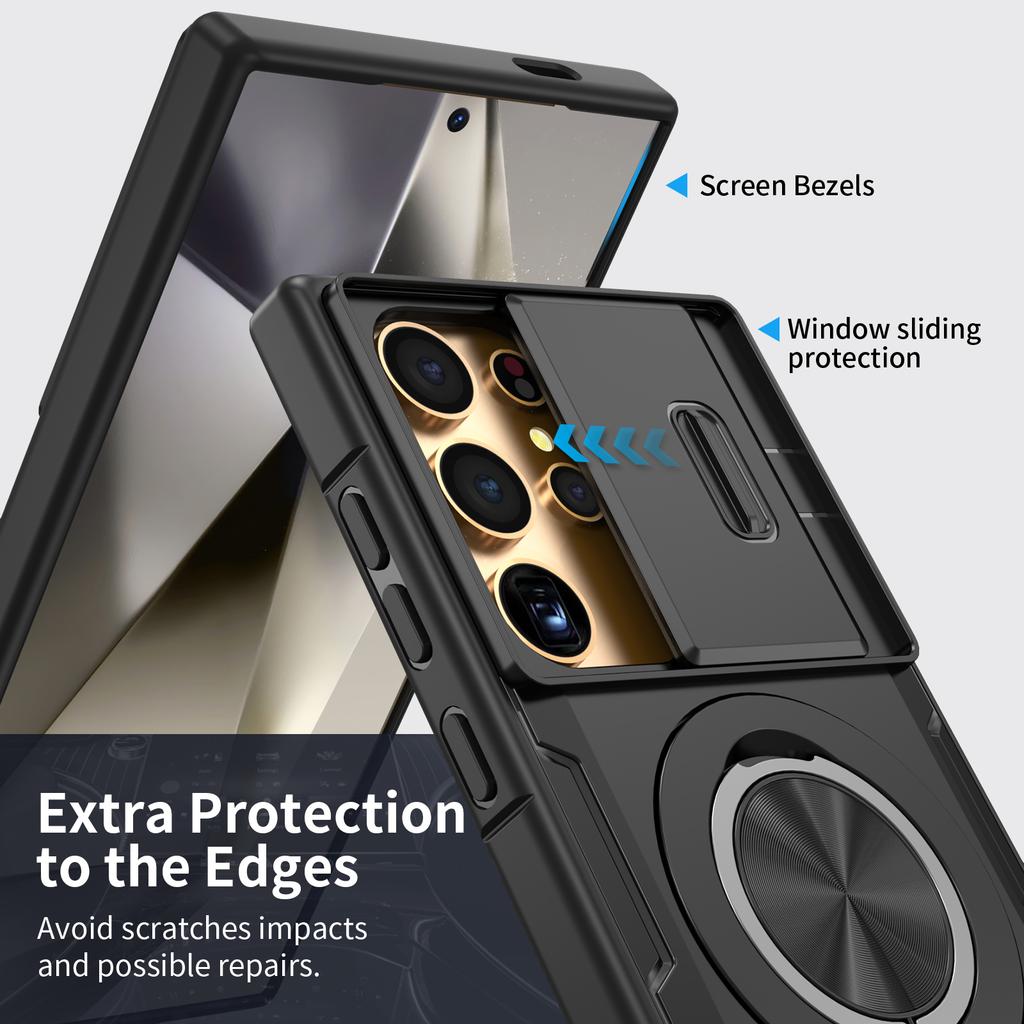 Fall Protective Magnetic Ring Cover Case for Samsung Galaxy A17 5G A16 A26 A36 A56 A15 S25 Ultra S24 S26 Plus Cell Phone Cases