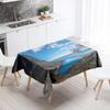 Seaside Scenery Tablecloth Natural World   Anti-Stain Waterproof Rectangular Kitchen Table Home Decoration