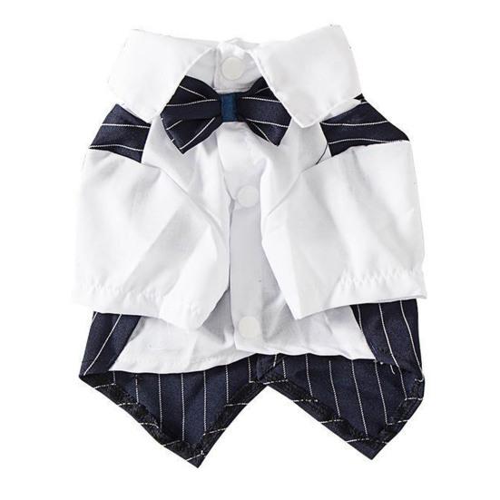 Pet Suit Bowtie Short Sleeve Cat Outfit Dog Wedding Suit Formal Shirt for Small Dogs