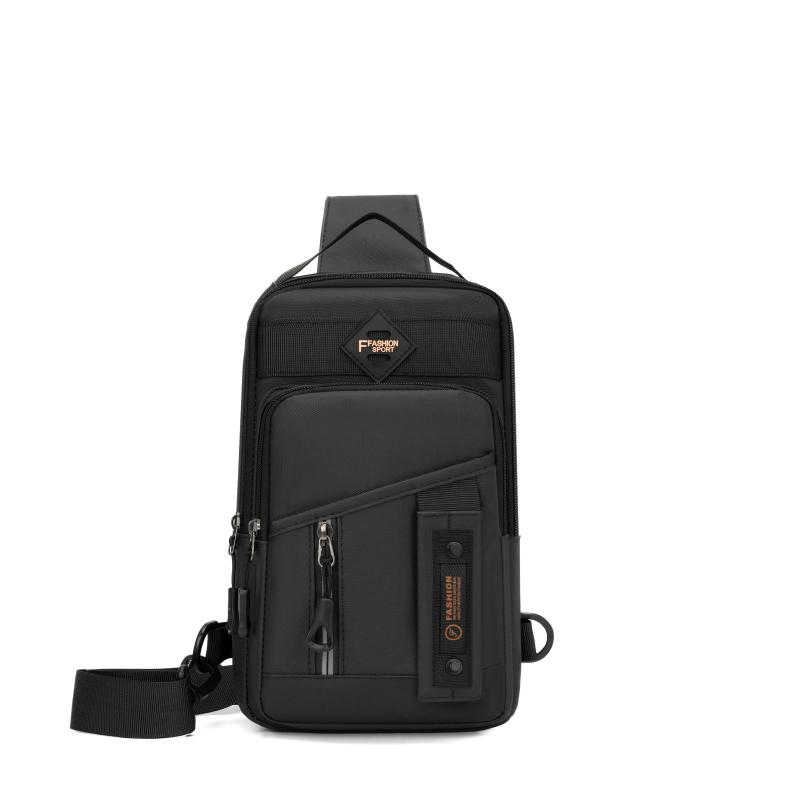 

Men s Waterproof Crossbody Bag Durable Nyl Chest Sling Pack with Multiple Pockets for Phe Wallet KeysTravel Daily Essentials чёрный
