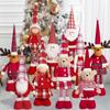 Cute Christmas Telescopic Doll Ornaments Red Merry Christmas Decoration  Xmas Festival Decor