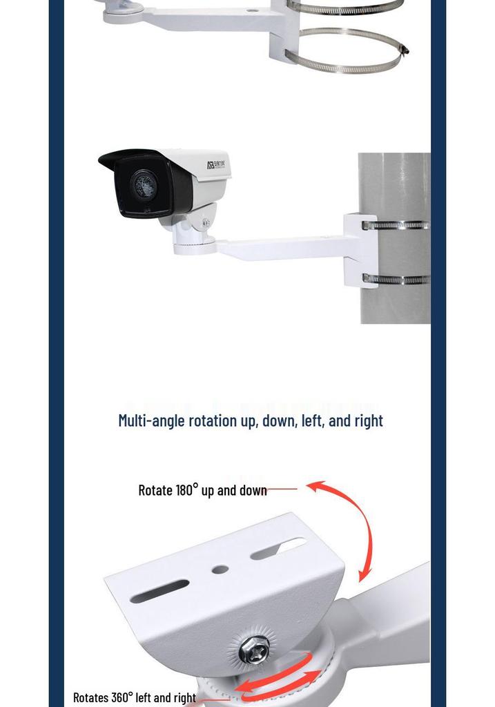 ZSX-606 Aluminum Alloy Pole Round Column Security Monitor Bracket
