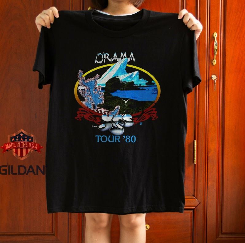 

26 New! Rare! Yes Band Drama Tour 1980 Unisex T-Shirt Size S-5XL Free Shipping Unisex T-Shirt M