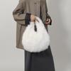 Kleine Hobo Henkeltaschen für Damen Schultertaschen Designer Fellige Geldbörse und Handtaschen Modische Süße Damen Plüschtasche