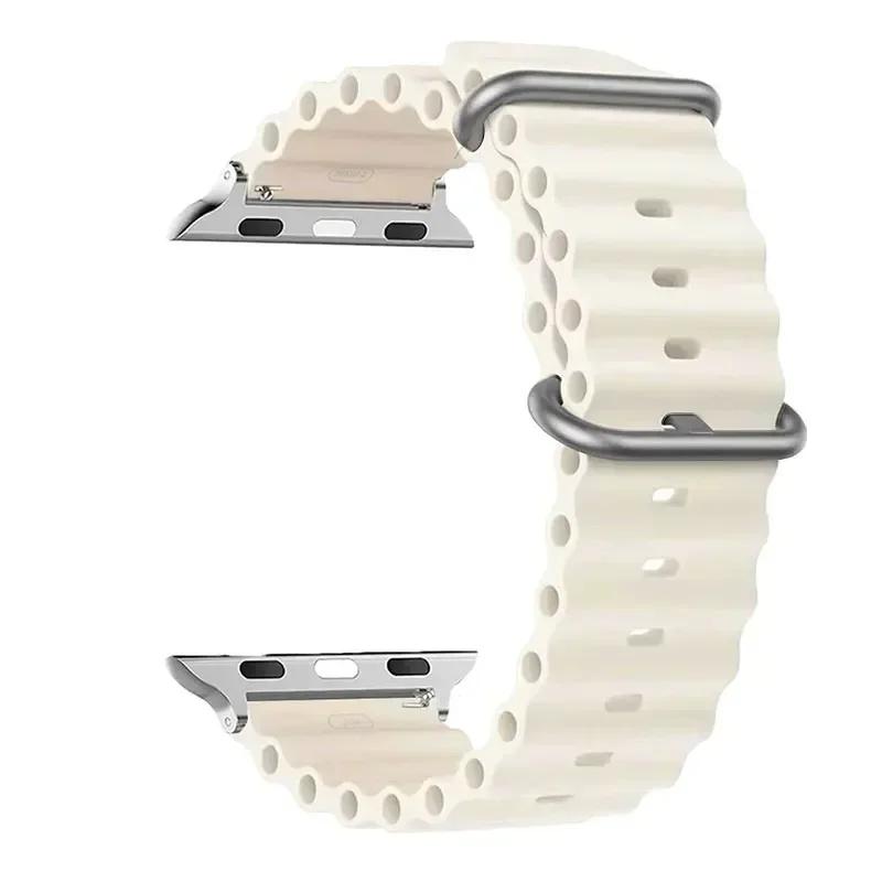 Strap For Apple Watch Ultra 3 Band 49mm 44mm 45mm 46MM 41mm 40mm 38mm 1:1 Original Ocean Belt iWatch Series 11 10 9 8 7 Se Bands