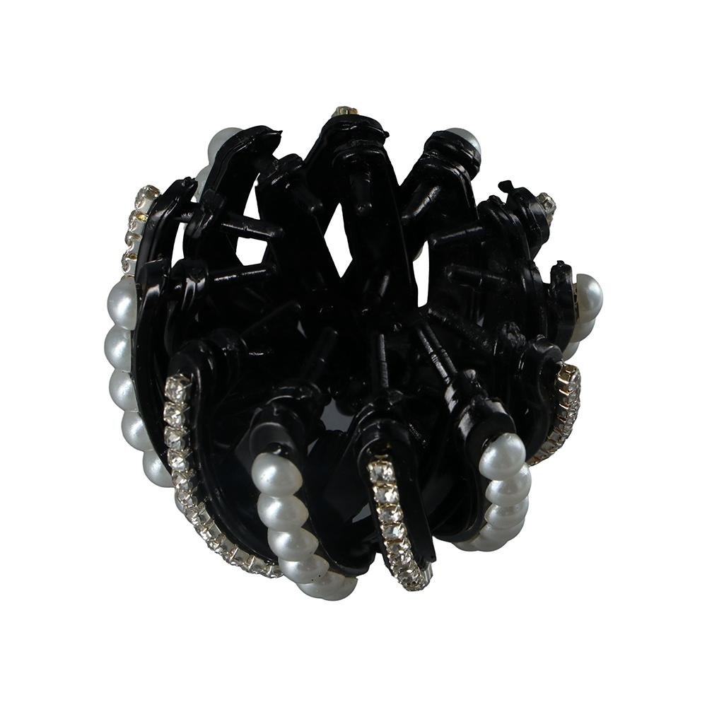 Fashion Design Korean Style Hair Claw Women Ponytail Buckle Bird Nest Bun Maker Pearl Hair Ring