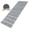 20 X Felt Pads | 20x40 Mm | Grey | Rectangular | Self-adhesive Sliding Pads of Optimal Quality