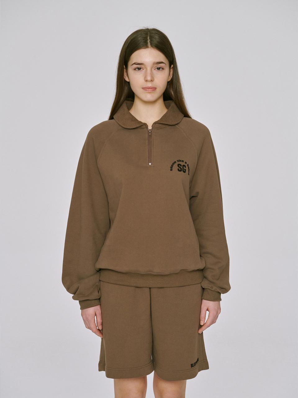Sleepy Bear Brown Quarter Zip Free
