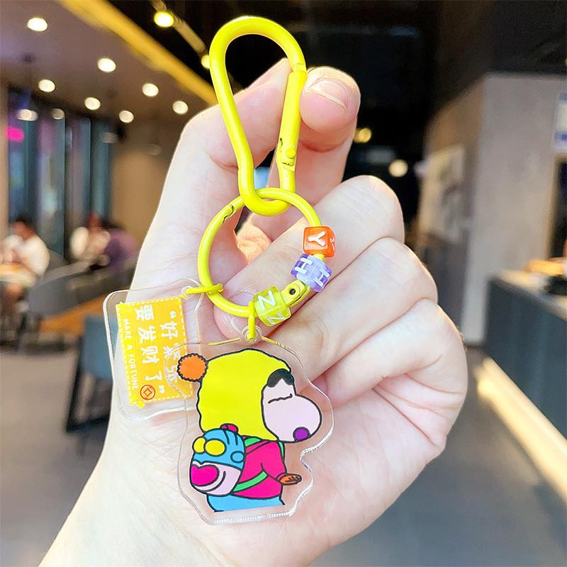 

Крейн Шинчан Очаровательный акриловый брелок Милый мультяшный брелок Для пар ClearShin Rich