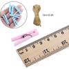 120Pcs Blue and Pink Gender Reveal Clothespins Baby Shower Clothes Pins Plastic Small Clips with Jute Twine for Party Favors