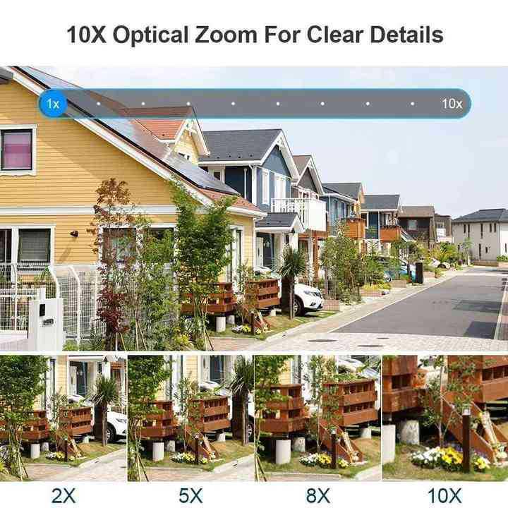 HD 360° Panoramic Solar-Powered Outdoor Camera with Low Energy Bullet and Dome Options