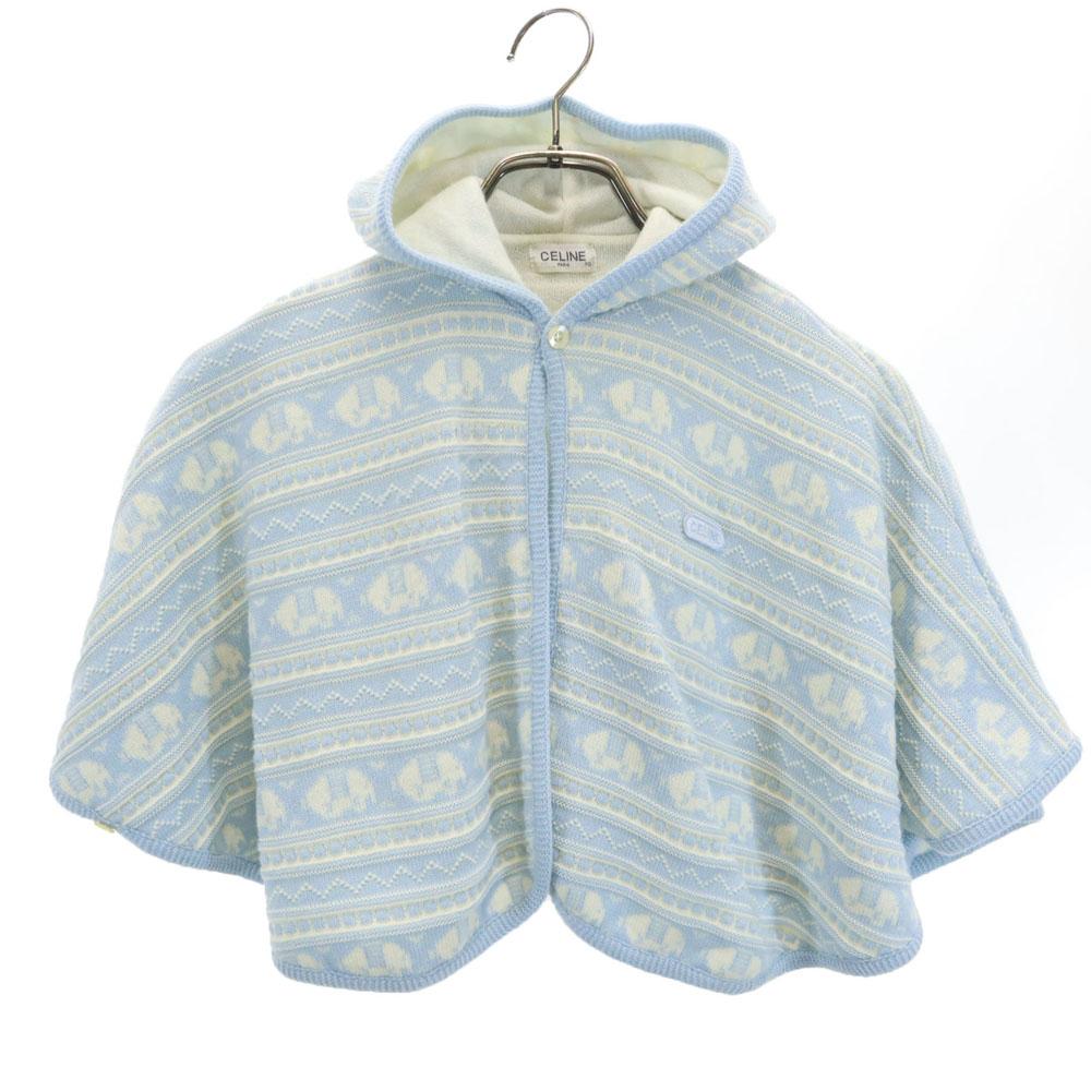 

CELINE made in Japan Overall handle Long sleeve poncho 90 Light blue Kid s Used