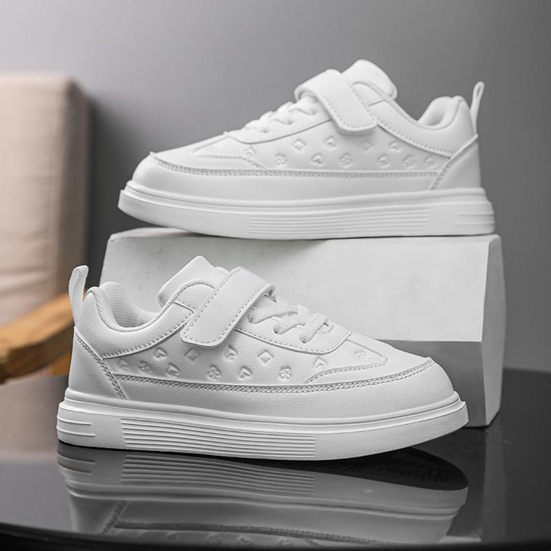 

Детская классическая мода с низким верхом для скейтбординга, спортивная обувь для бега, трендовые для мальчиков и девочек, повседневные удобные кроссовки для спортзала с мягкой подошвой 28 белый