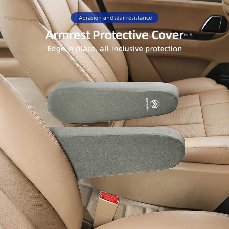 Car Seat Armrest Cover Soft Comfortable Elastic Cloth For Citroen C4 C3 C5 C1 C2 VTS Berlingo Celysee Xsara Picasso Aircross