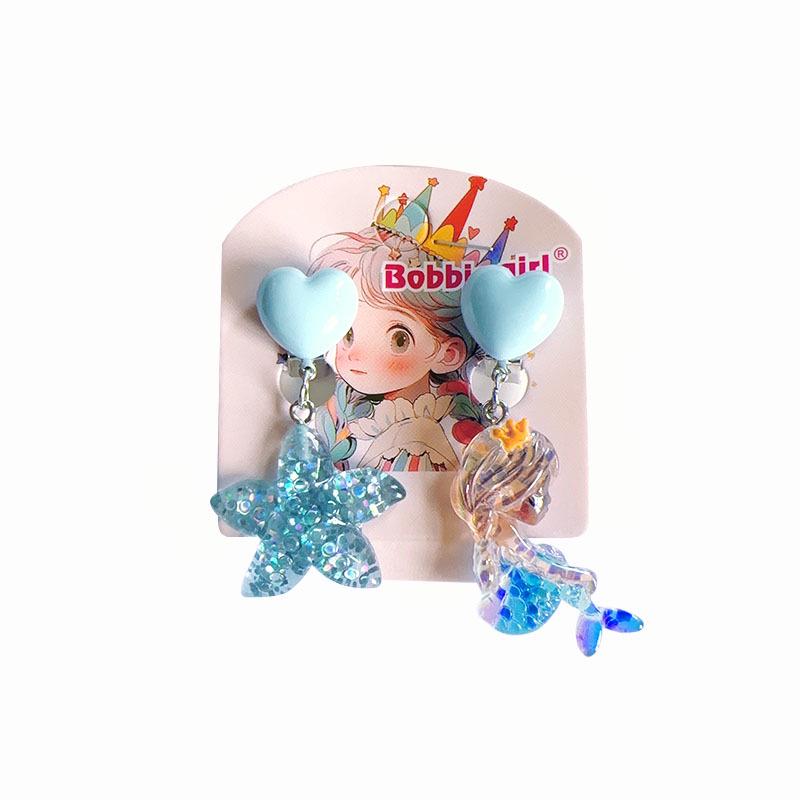 Summer Mermaid Hair Clips & Jewelry Set for Girls – Cute BB Hair Clip with Creative Necklace & Bracelet