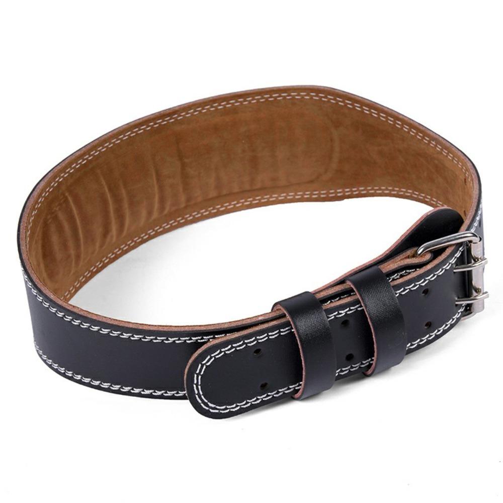 

PU Leather Waist Support Belt Solid Color Fitness Supportive Belt Weightlifting Belt Gym Training S чёрный