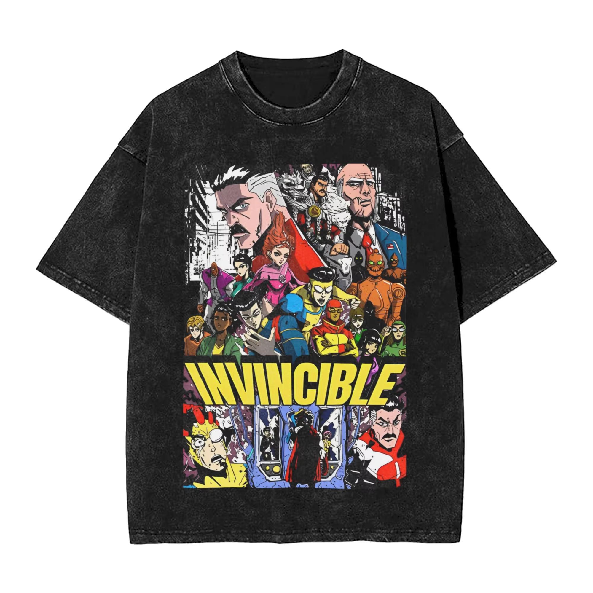 

Invincible Cartoon Comic Mark Grayson Shirt Harajuku Style for Men Women Pure Cotton T-Shirts Tee Clothing 3XL